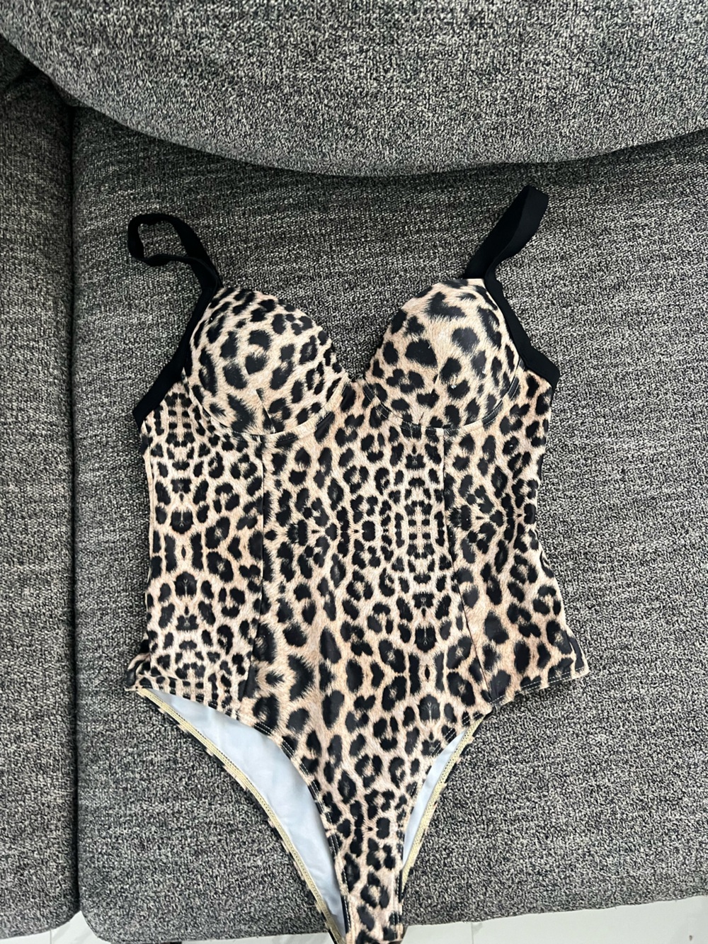 Leopard Hard Cup Bathing Suit